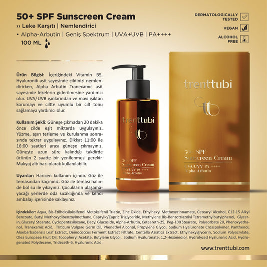 50+ SPF Sunscreen Cream - Trenttubi 100 ML